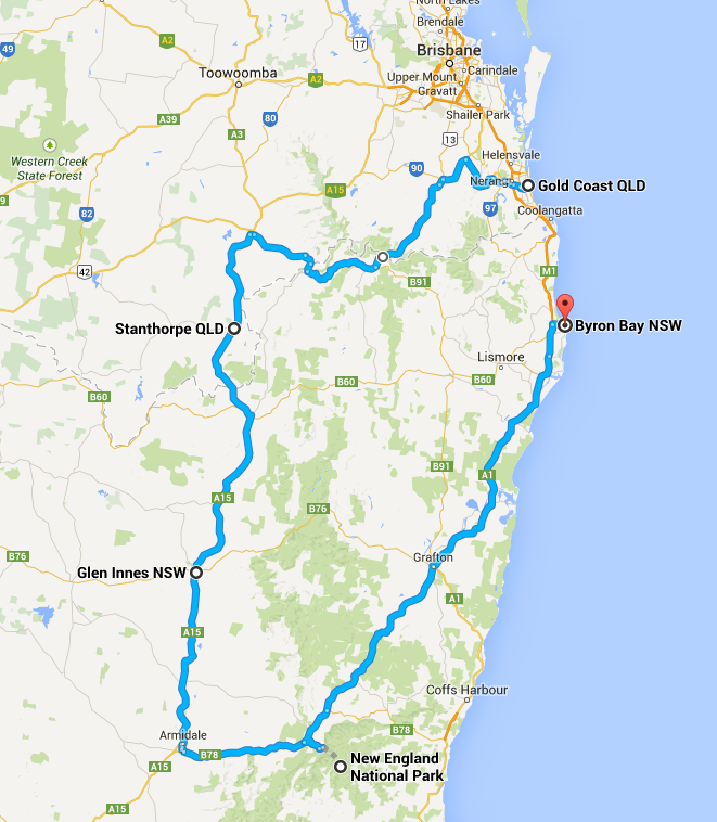 Route in Australia