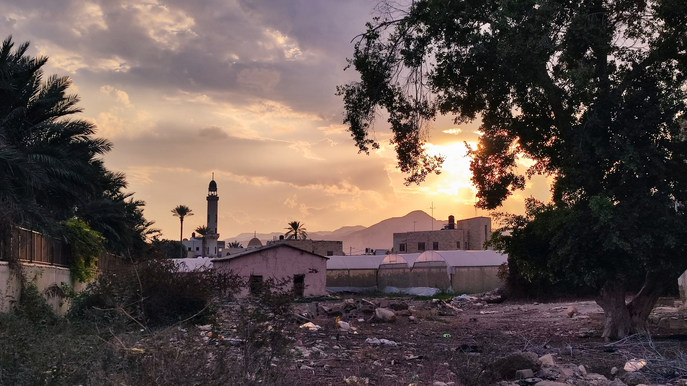 Sunset in the outskirt of Jericho