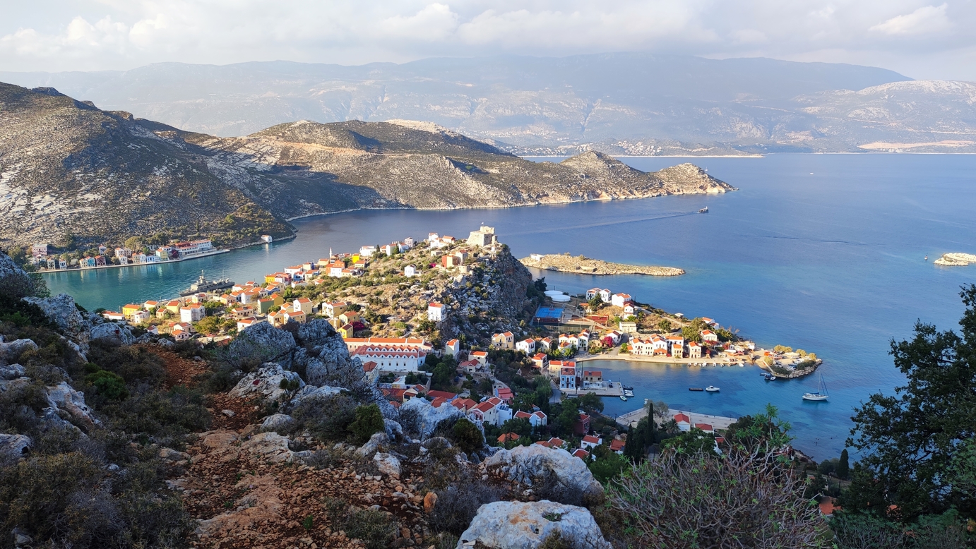 View of Kastelorizo and the Turkey coast