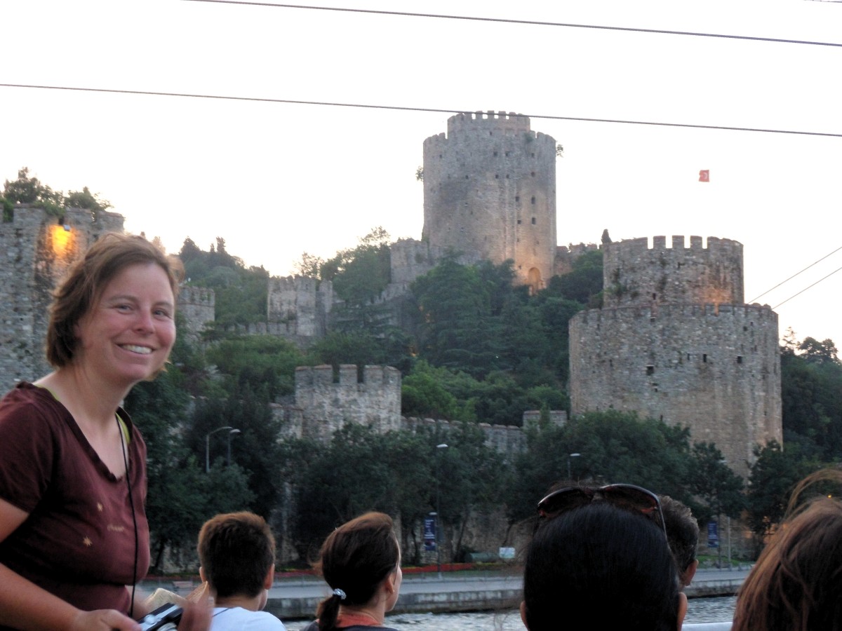Kathrin in Front of Rumeli Hisari Kathrin in Front of Rumeli Hisari