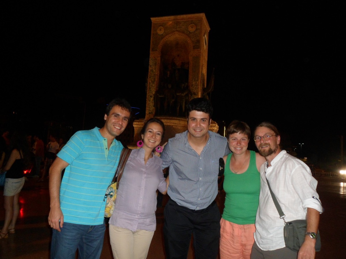 At Taksim Square with Erman, Giray and Nurcan At Taksim Square with Erman, Giray and Nurcan
